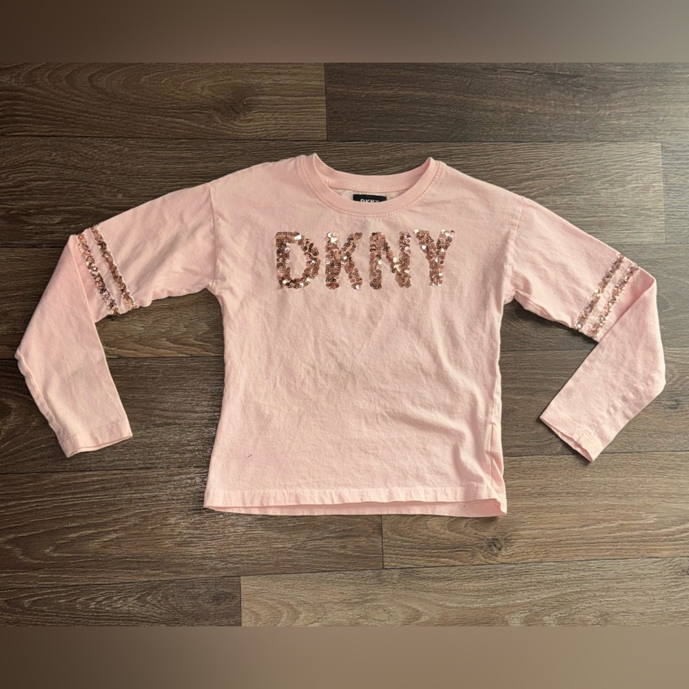 DKNY Girl’s Pink Long Sleeve Shirt Size 6X